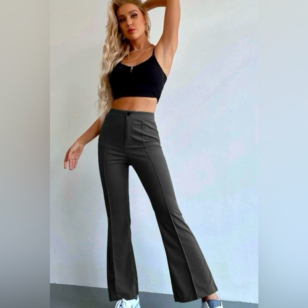 Women’s Gray Flare Pants